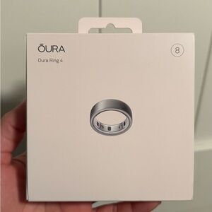 Oura ring gen 4 brushed silver size 8